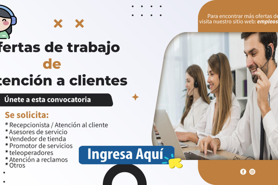 Ofertas de trabajo de Atención a clientes