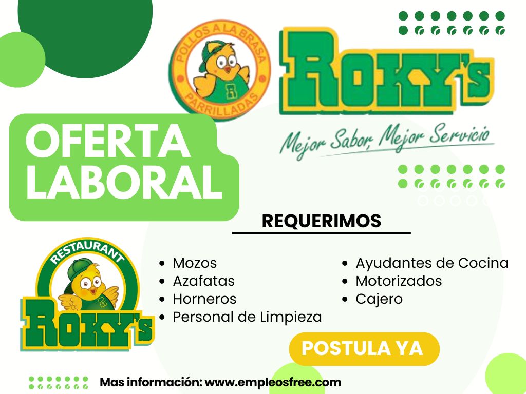 Convocatoria de Empleo en Roky’s: Postula a Nuevos Puestos