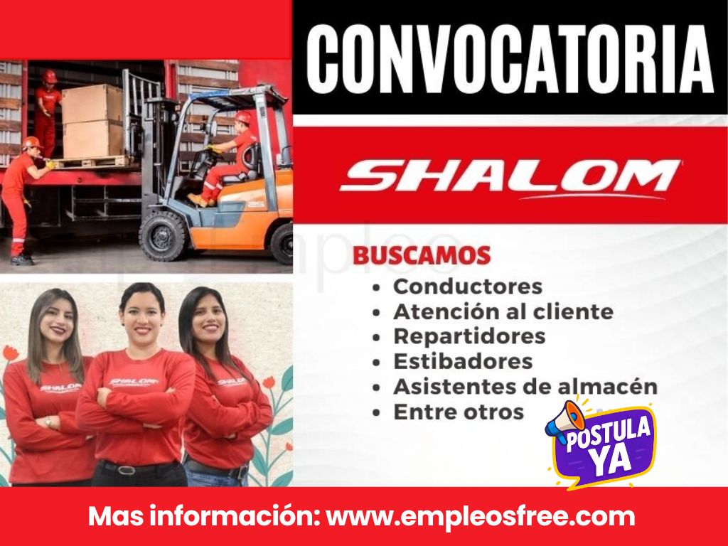 Convocatoria Laboral en Shalom: Puestos Disponibles Hoy